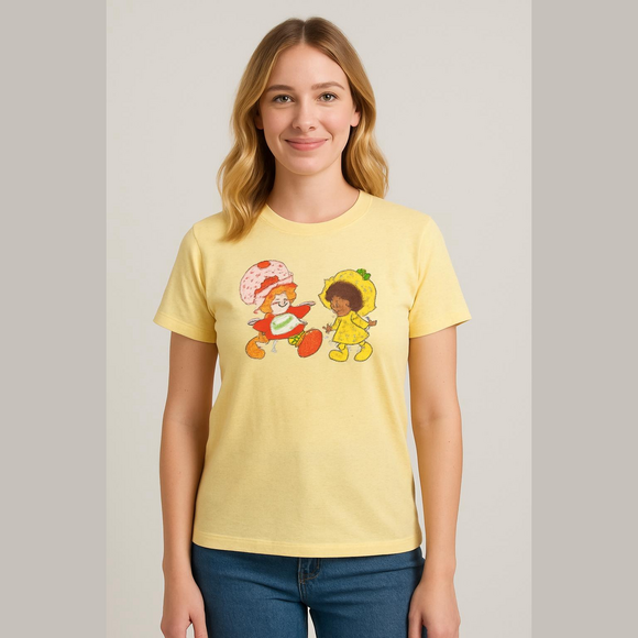 Strawberry Shortcake Tops - Women's Strawberry Shortcake Yellow Short Sleeve Tee multiple sizes available
